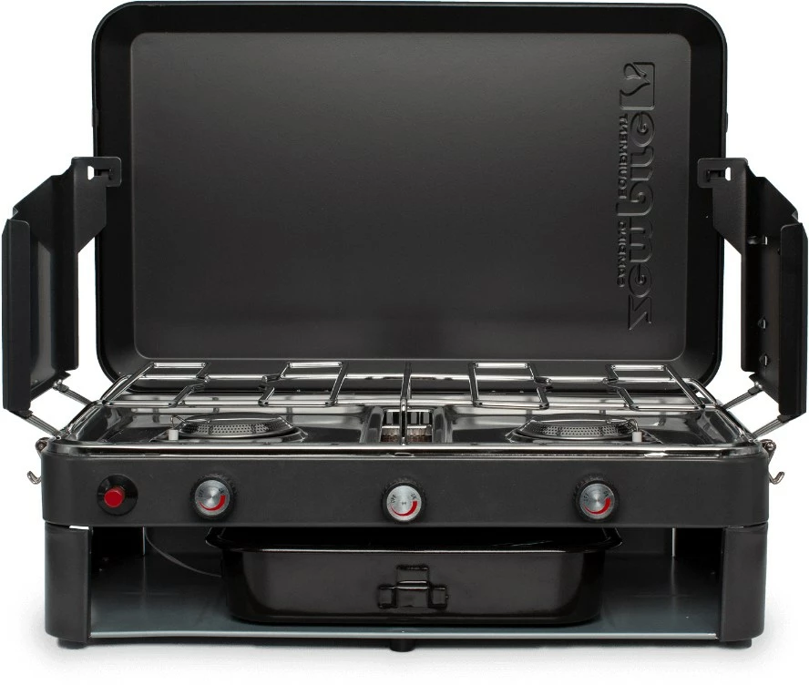 Zempire 2-Burner Deluxe & Grill High-Pressure Camping Stove - Black/Gray 4 Zempire 2-Burner Deluxe & Grill High-Pressure Camping Stove - Black/Gray - Image 2
