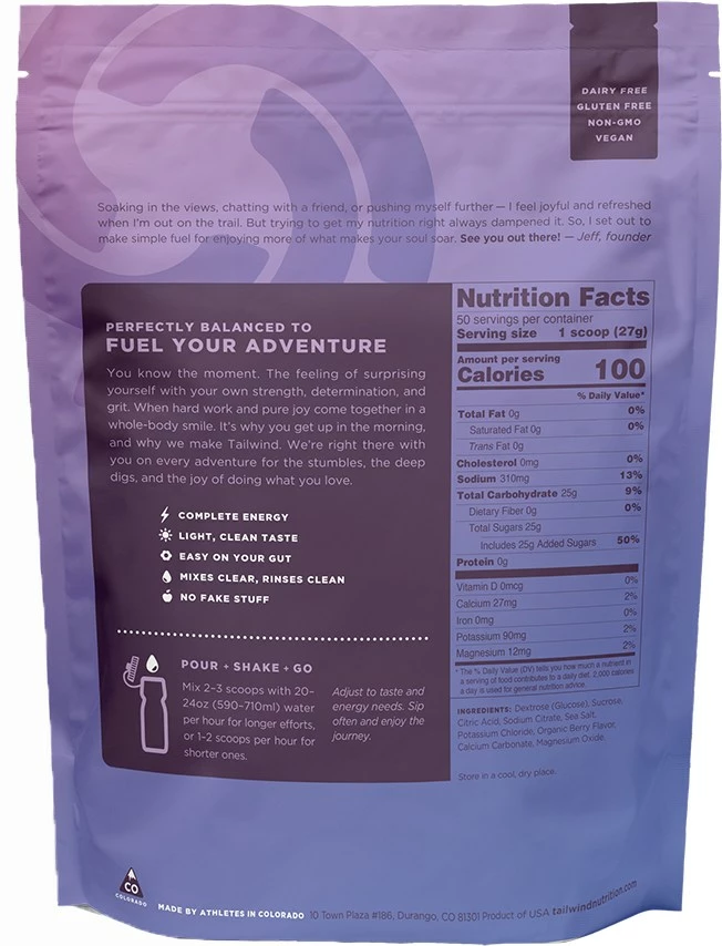 Tailwind Nutrition Endurance Fuel Drink Mix - 50 Servings 4 Tailwind Nutrition Endurance Fuel Drink Mix - 50 Servings - Image 2