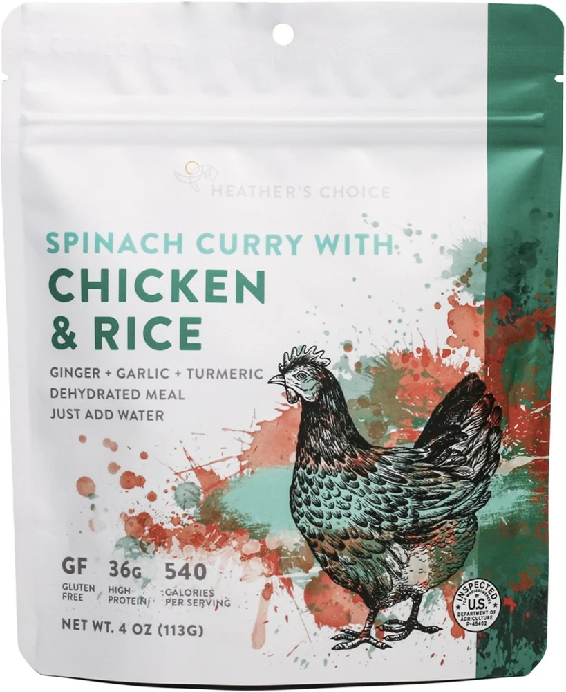 Heather's Choice Spinach Curry with Chicken and Rice - 1 Serving - None 3 Heather's Choice Spinach Curry with Chicken and Rice - 1 Serving - None