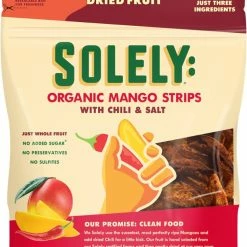 SOLELY Organic Dried Mango Strips with Chili and Salt