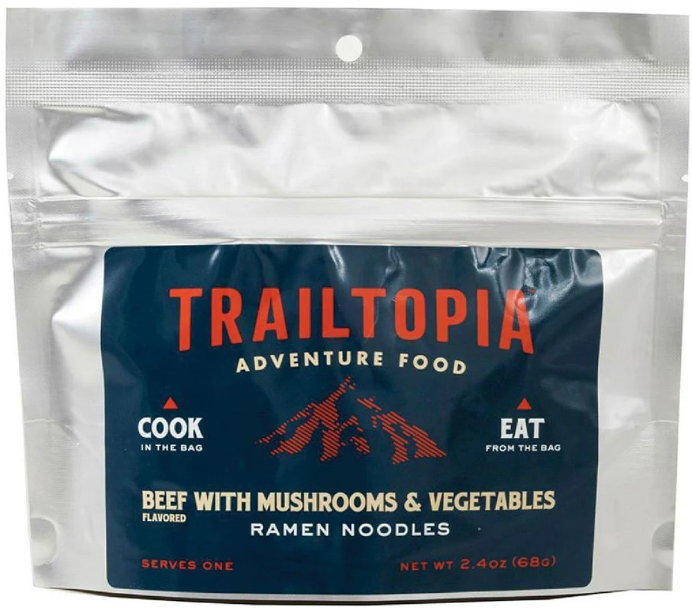 Trailtopia Ramen Noodles with Beef Flavor and Mushrooms and Vegetables - 1 Serving - None 3 Trailtopia Ramen Noodles with Beef Flavor and Mushrooms and Vegetables - 1 Serving - None