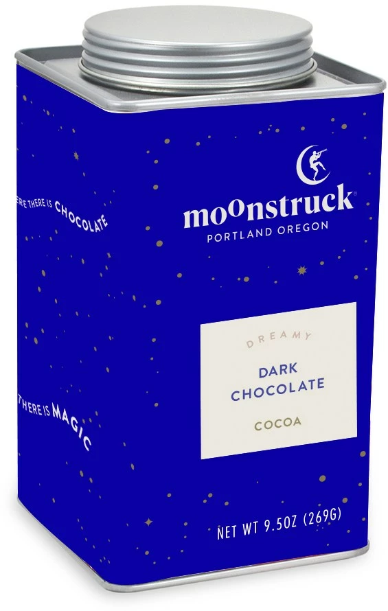 Moonstruck Dreamy Dark Chocolate Hot Cocoa Tin 3 Moonstruck Dreamy Dark Chocolate Hot Cocoa Tin