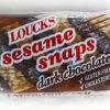 Loucks Dark Chocolate Sesame Snaps 2 Loucks Dark Chocolate Sesame Snaps -Camp Kitchen Sales Store 59352f0a 2968 4bcf bf35 54ca5f886454