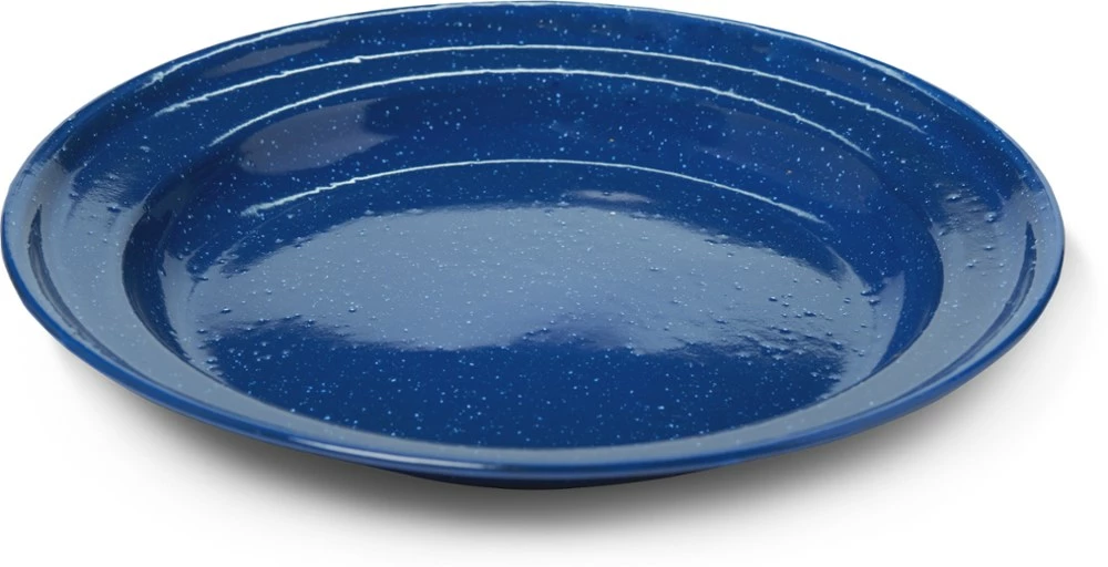 Mountain Summit Gear 4-Person Enamel Tableware Set - Blue 4 Mountain Summit Gear 4-Person Enamel Tableware Set - Blue - Image 2