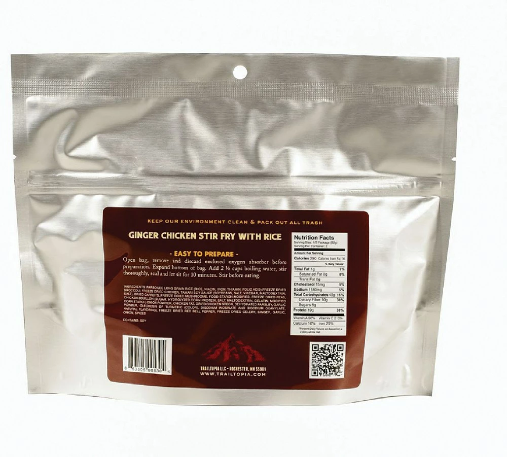 Trailtopia Ginger Chicken Stir Fry with Rice - 2 Servings - None 4 Trailtopia Ginger Chicken Stir Fry with Rice - 2 Servings - None - Image 2