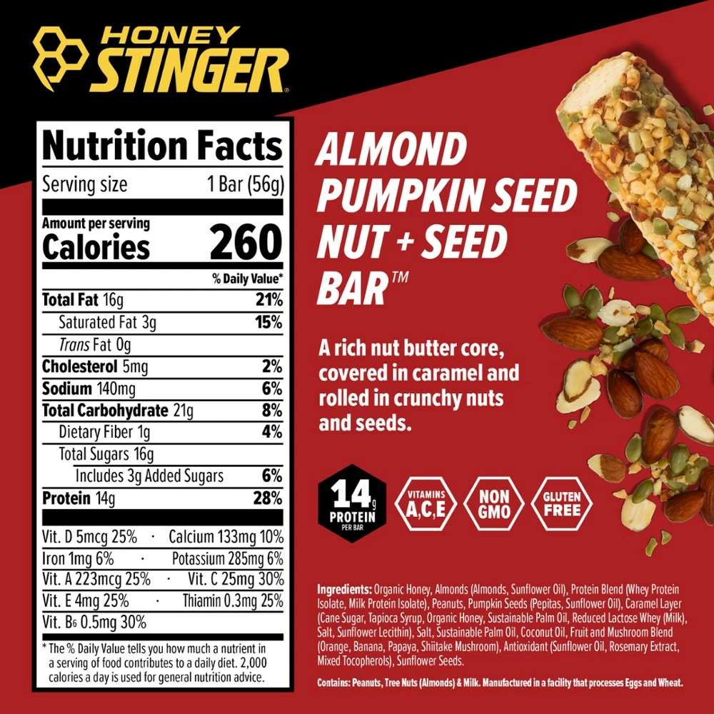 Honey Stinger Protein Nut + Seed Bar 5 Honey Stinger Protein Nut + Seed Bar - Image 3