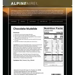 AlpineAire Foods Chocolate Mudslide - 1 Serving - None 7 AlpineAire Foods Chocolate Mudslide - 1 Serving - None -Camp Kitchen Sales Store 83f409d4 ed2b 447e a578 d6b5de5734fa