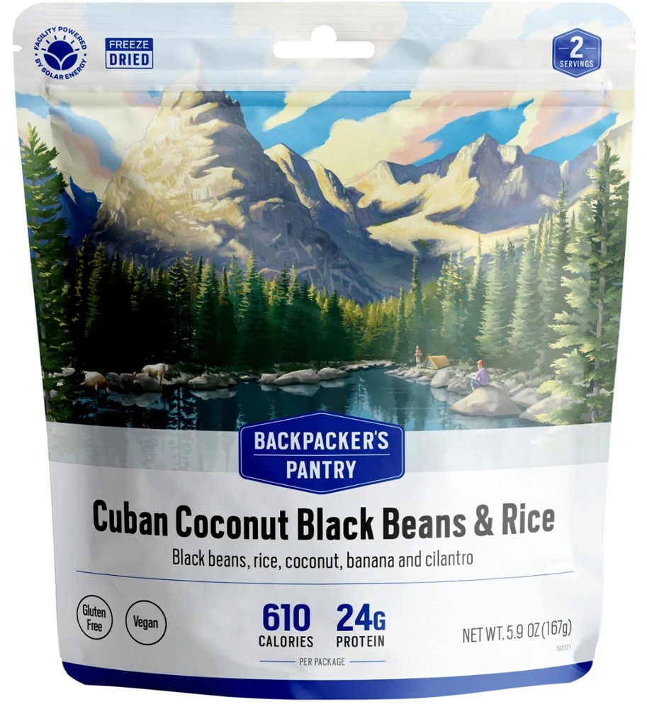 Backpacker's Pantry Cuban Coconut Black Beans & Rice - 2 Servings 3 Backpacker's Pantry Cuban Coconut Black Beans & Rice - 2 Servings