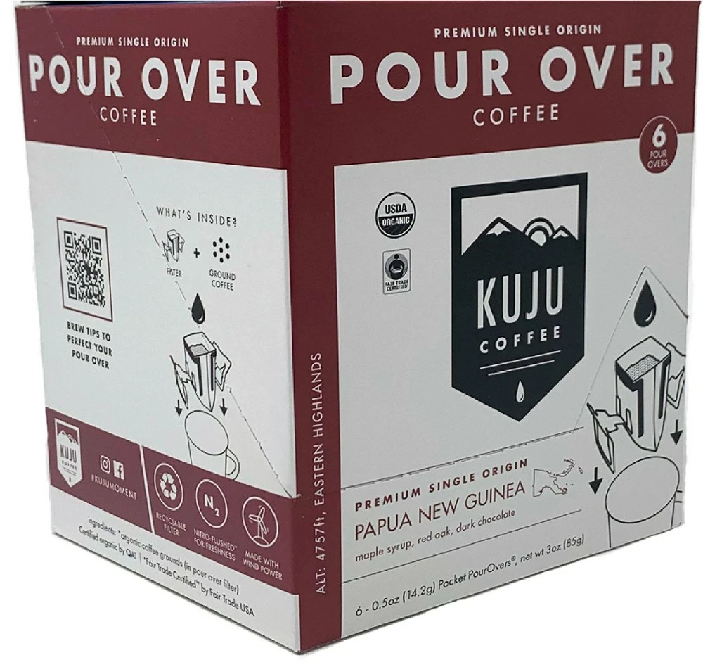 Kuju Coffee Single Origin Single-Serve Pour Over Coffee - Package of 6 4 Kuju Coffee Single Origin Single-Serve Pour Over Coffee - Package of 6 - Image 2