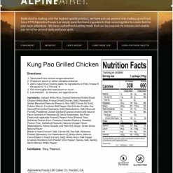 AlpineAire Foods Kung Pao Grilled Chicken - 1 Serving - None -Camp Kitchen Sales Store a34756ed b7ab 47b3 9350 312ccc4ea0c2