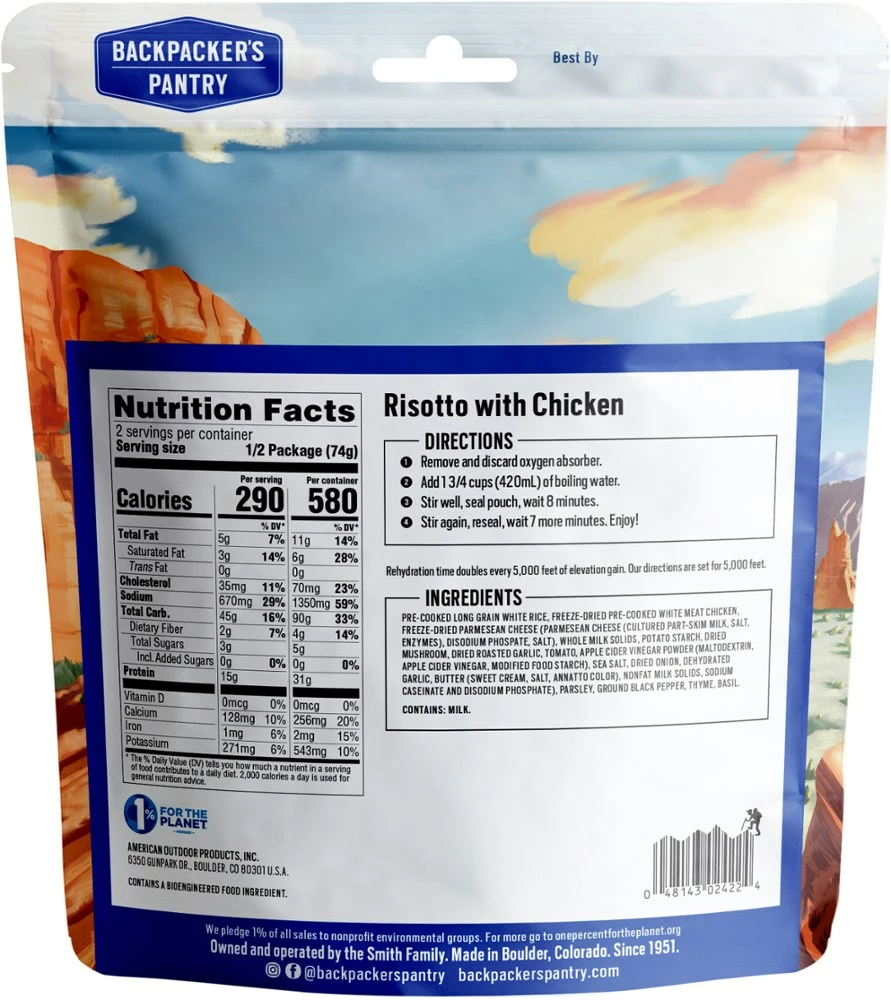 Backpacker's Pantry Risotto with Chicken - 2 Servings 4 Backpacker's Pantry Risotto with Chicken - 2 Servings - Image 2
