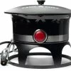 Camp Chef Redwood Gas Fire Pit with Lid and Heat-Dispersing Lava Rocks