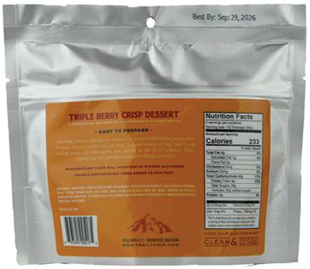 Trailtopia Triple Berry Crisp - 2 Servings - None 4 Trailtopia Triple Berry Crisp - 2 Servings - None - Image 2