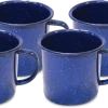 Mountain Summit Gear Classic Blue Enamel Mug - 12 fl. oz. - Set of 4 -Camp Kitchen Sales Store d2e998bb 9878 4d8f 8f27 33872b0d8f46