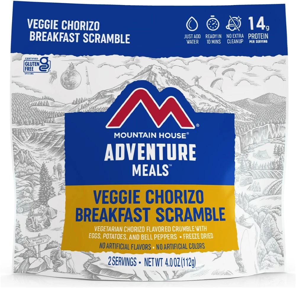 Mountain House Veggie Chorizo Breakfast Scramble - 2 Servings 3 Mountain House Veggie Chorizo Breakfast Scramble - 2 Servings