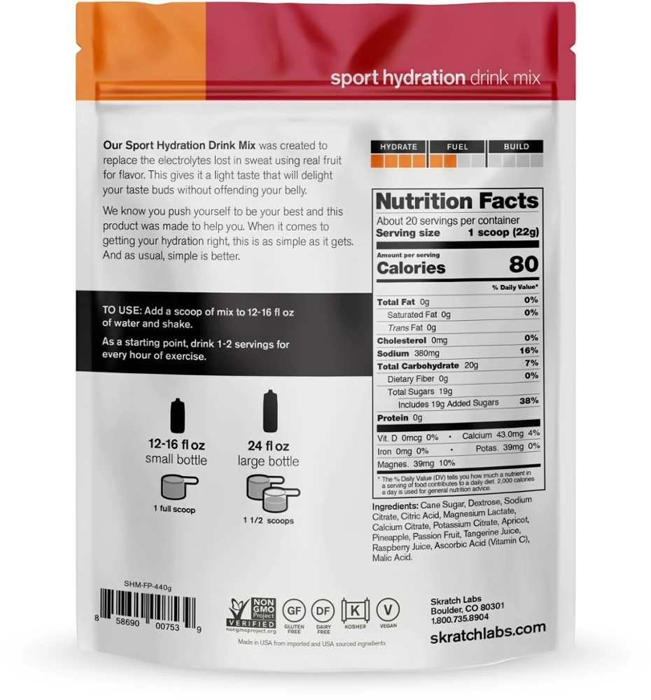 Skratch Labs Sport Hydration Drink Mix - 20 Servings 5 Skratch Labs Sport Hydration Drink Mix - 20 Servings - Image 3
